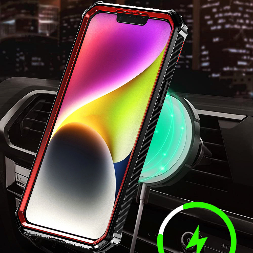 Pro iPhone 14 Plus Kickstand Magnetické pouzdro na telefon PC TPU Kryt na telefon kompatibilní s MagSafe Pro iPhone 14 Plus Kickstand Magnetické pouzdro na telefon PC TPU Kryt na telefon kompatibilní s MagSafe
